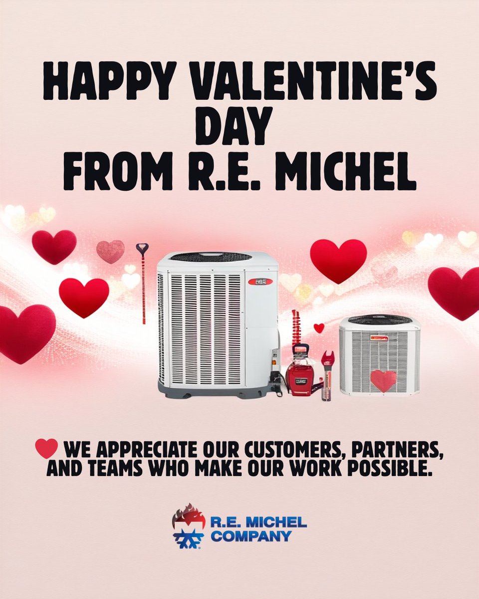 ❤️ We appreciate our customers, partners, and teams who make our work possible. Thank you for trusting R.E. Michel Company to support your business every day.

#ValentinesDay #CustomerAppreciation #REMichel