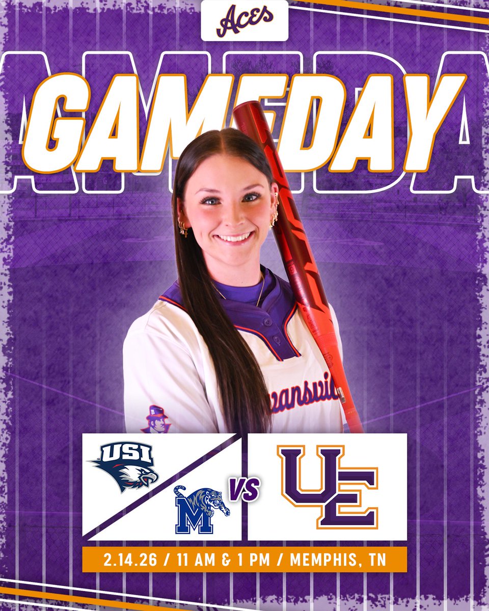 GAME DAY!

🆚 USI
⏰ 11AM CST
📍 Memphis, Tenn.
📊 statb.us/v/evan/626087

🆚 Memphis
⏰ 1PM CST
📍 Memphis, Tenn.
🎥 tinyurl.com/2nmbs4x9
📊 statb.us/v/evan/626018

🥎 #ForTheAces