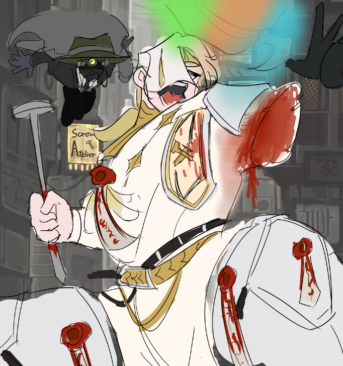 Ar_Alumanium's tweet photo. kromer after accidentally bumping into someone competent https://t.co/6tWITOg4r6
