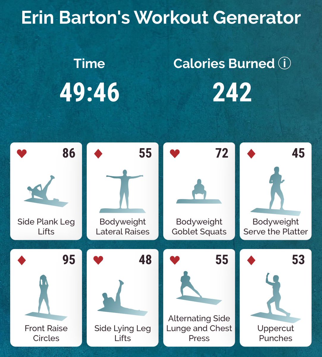 ErinLBarton's tweet photo. My @fit52 Generator (Day 11 of #milanocortina2026 Winter Olympics) is Finished! P.S. Made It to Gold &amp; Happy Valentine’s Day! Now Onto Watching 2 iCarly Episodes called iQ and iDate Sam &amp; Freddie! @carrieunderwood #fit52 #fit52life #fit52lifestyle https://t.co/u4XKqFJI3t