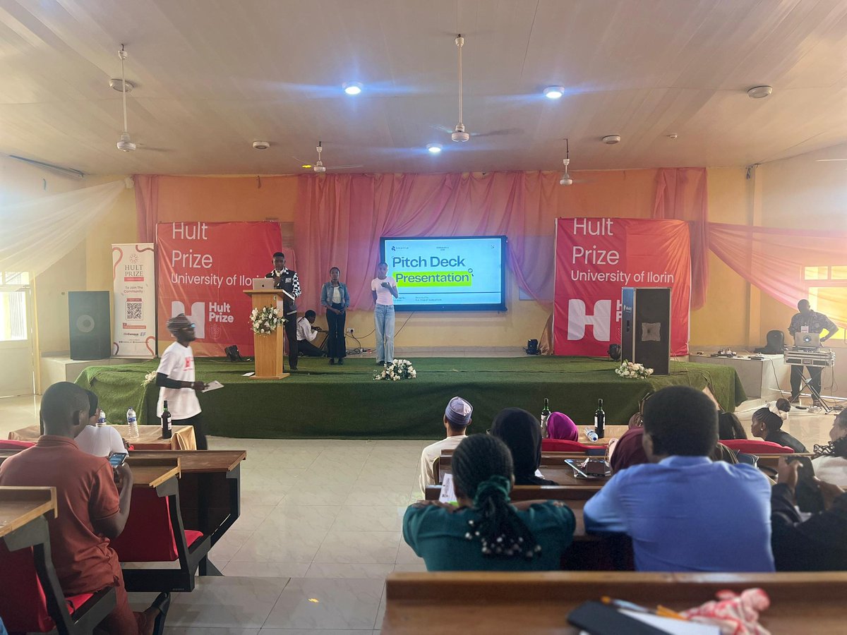 hultprize_uil's tweet photo. 🚨 INSIDE HULT PRIZE UNILORIN ON-CAMPUS PROGRAM 2026 🔥
The energy is electric! Teams are pushing boundaries, presenting bold innovations, and competing for the ultimate crown.
#HultPrizeUnilorin
#BuildingImpact https://t.co/v0INCjPyBQ