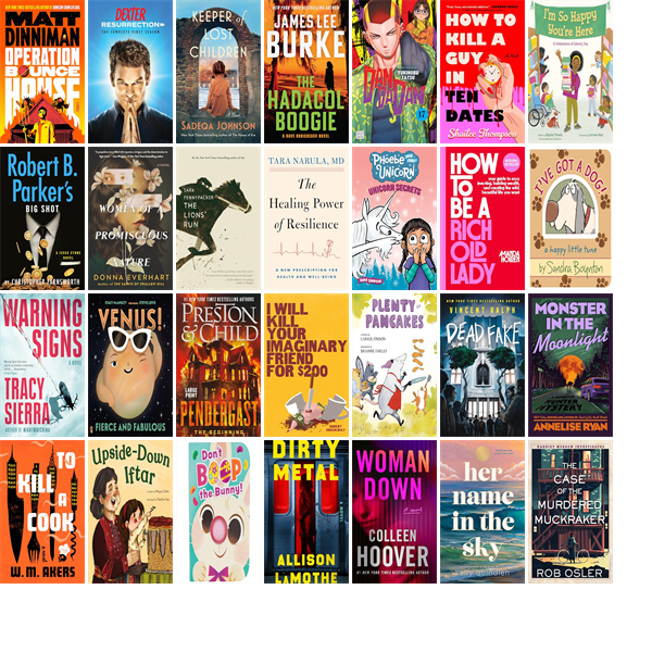 smrld's tweet photo. This week the Six Mile Regional Library District has 38 new books and one new movie.  New items include Operation Bounce House, Dexter, Keeper of Lost Children, The Hadacol Boogie, Dandadan 17, How to Kill a Guy in Ten Dates, and I'm So Happy You're Here. https://t.co/BIdu0N4PZg https://t.co/RaeqlNFI7h