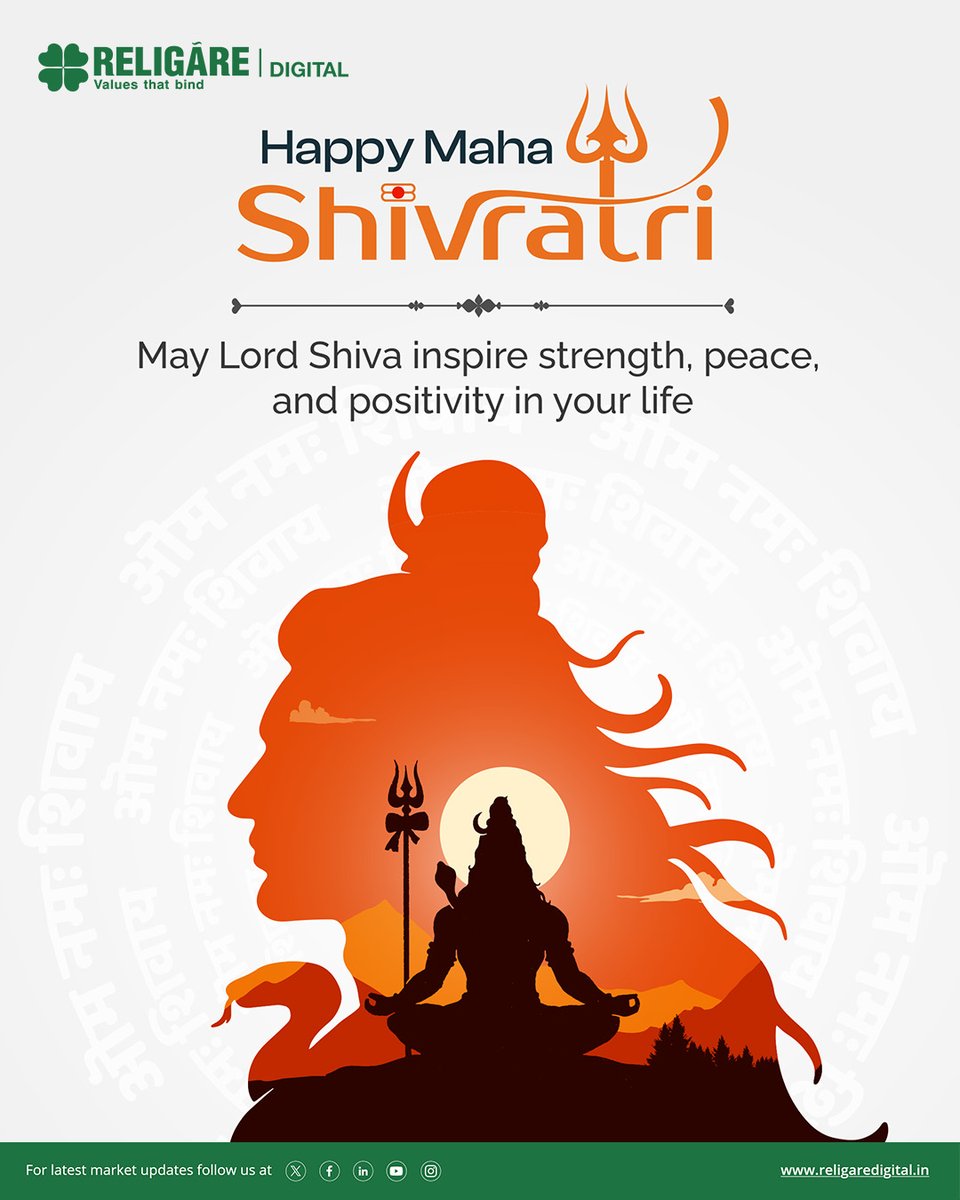 This Mahashivratri, may Lord Shiva bless you with inner strength, clarity of thought, and positivity in every step you take.

Wishing you peace and purpose today and always.

#ReligareDigital #Mahashivratri #Mahashivratri2026