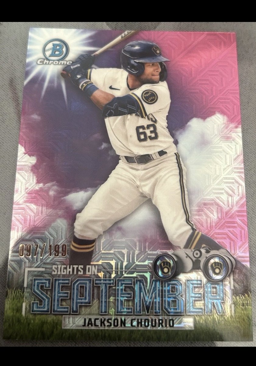 SmittyCardCo's tweet image. GIVVY NUMBER 3
How about a Chourio /199! Retweet and follow for a chance to win! Winner picked on Monday night!