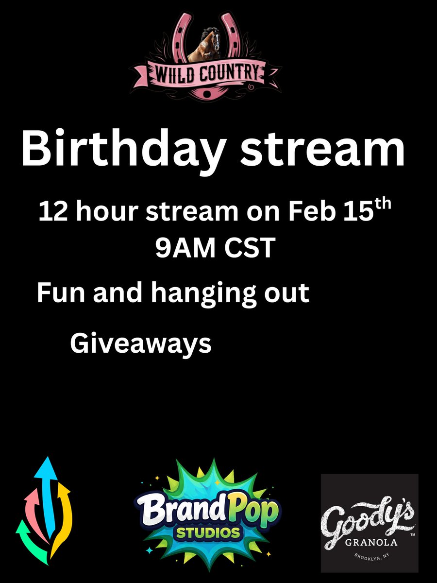 Tomorrow at 9am CST will be my birthday stream something I haven't done in years who's ready <a href="/DrinkFreshenUp/">Freshen Up Energy</a> <a href="/GoodysGranola/">Goody's Granola</a> <a href="/BrandPopStudios/">BrandPopStudios</a> use code tayls at checkout to save at all of them