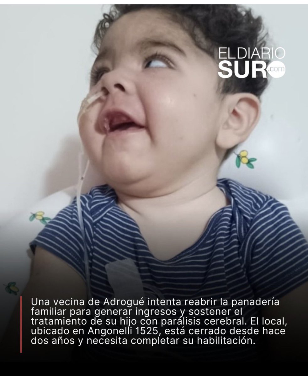 AnitaSicilia's tweet image. ¿Alguien del Municipio de Alte Brown que pueda colaborar con esta mamá? 
Necesita completar la habilitación para abrir su panadería y poder tener otro ingreso para sostener el tratamiento de su hijo con parálisis cerebral ❤️‍🩹 @MunicipioBrown