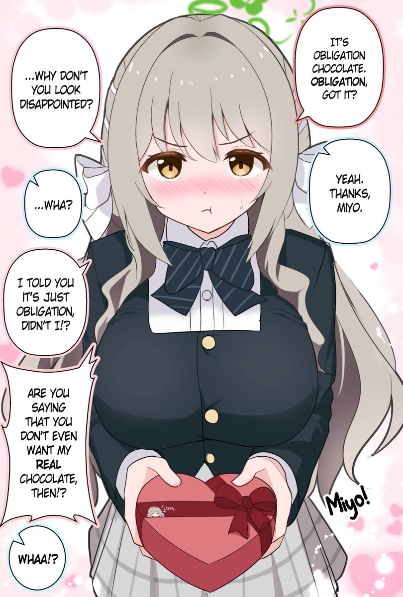 英語版です! [EN] ︀︀
Valentine's Miyo-san
Translation/英訳 <a href="/TheParacite/">Paracite</a> ︀
Typeset/植字工 <a href="/Cheese6Mac/">MacandCheese6</a> ︀︀ ︀︀
#ブルアカ #BlueArchive