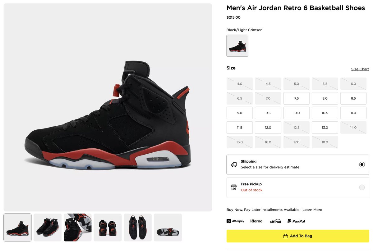 jordan 6s finish line