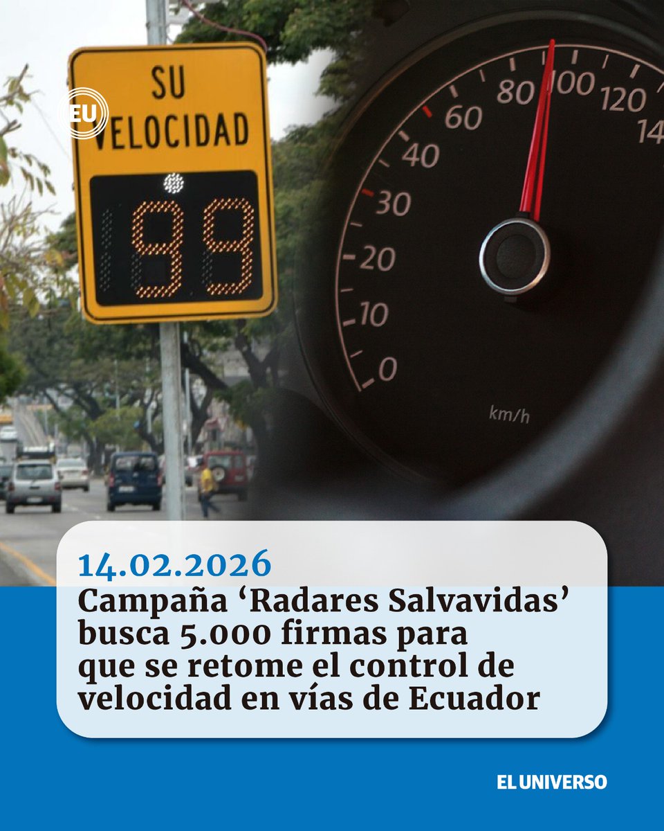 #Ecuador | Organizaciones sociales promueven control técnico de velocidad y reúnen firmas para reducir muertes en las vías del país. ow.ly/tIC450YfUTA