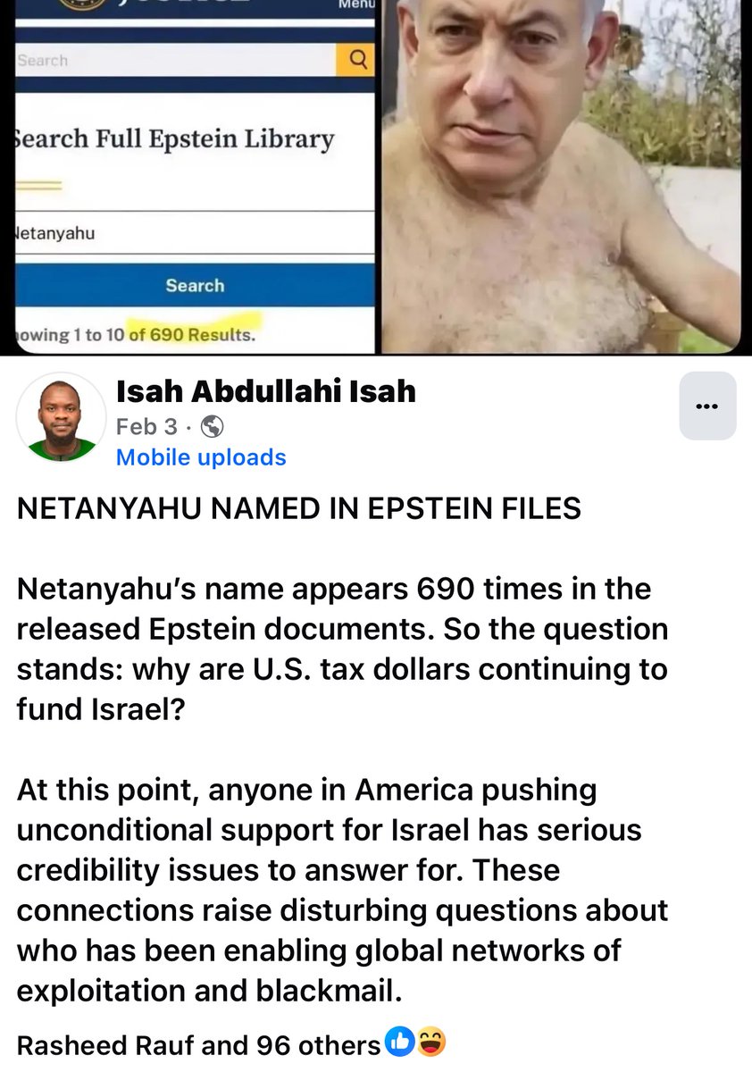 REMEMBER NET IS IN EPSTEIN FILES 690 TIMES. TRUMP POSTED PHOTO OF USS GERALD FORD. FORD WAS CABAL. WHERE ARE THEY HEADED? ISRAEL. WILL NET 2.0 BE THE FIRST ARREST FOR CRIMES AGAINST HUMANITY?