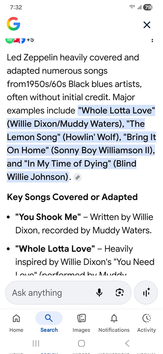 <a href="/genesimmons/">Gene Simmons</a> Rock n Roll literally comes from black music. Led Zeppelin got their start covering black artist's music, The Beatles, Yardbirds, and many others, and not a single penny of royalties were paid to the original artists nor credit given in the liner notes.