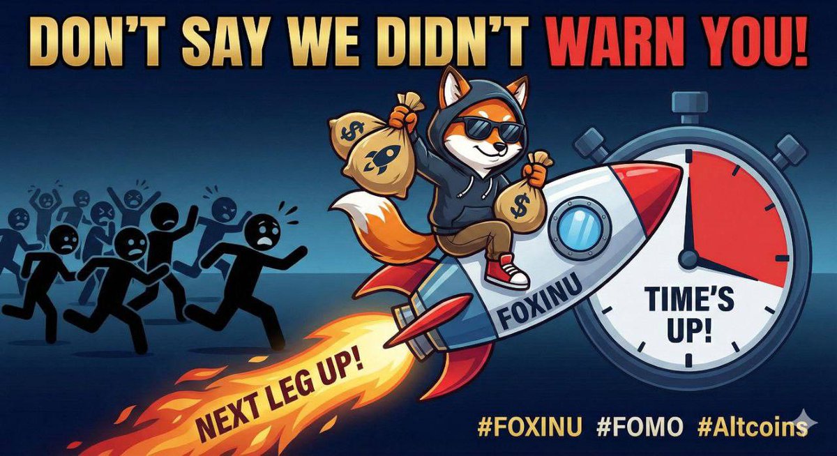 Don't say we didn't warn you. 🚀
​FOXINU is gearing up for the next leg up. The clever money is accumulating right now before the masses catch on. 🦊💰
​Secure your bag, sit back, and watch the Fox run.
​#FOXINU