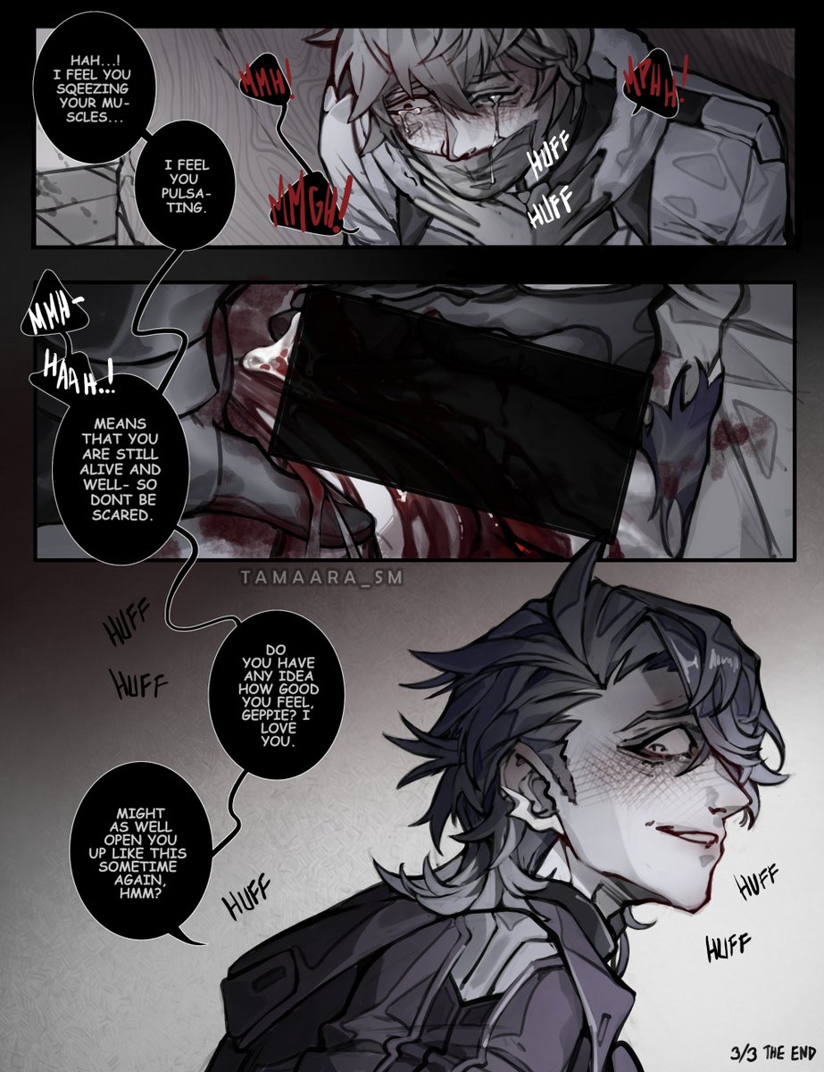 CW !/ noncon woundfvcking, kidnapping/ yandere Sampard my first eroguro and a very censored reupload since the original got flagged and deleted but oh well we shall survive. I hope Sampo looks CREEPY in the last panel ~