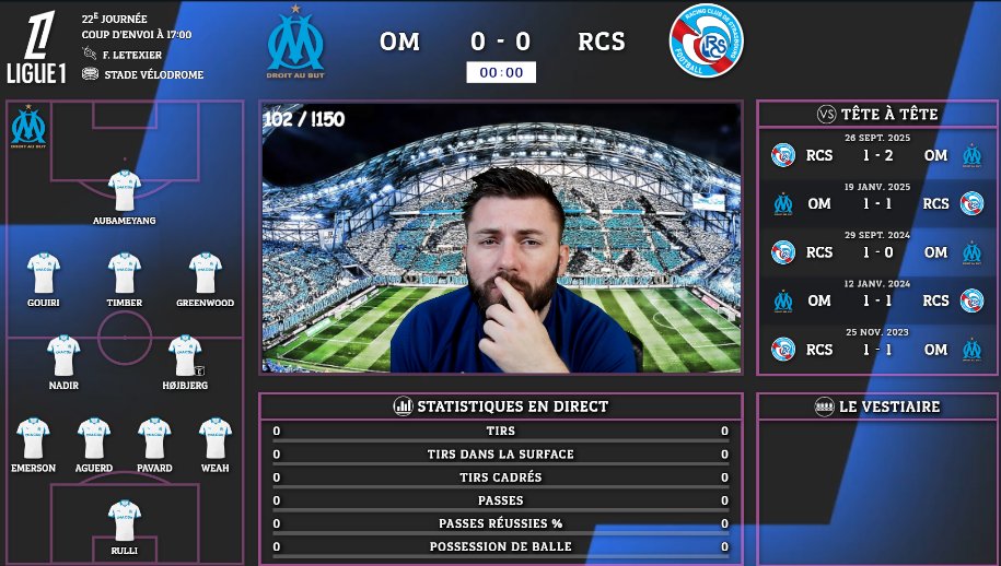 ⚽ Viewing Party en direct !

Je stream le match Olympique de Marseille vs RC Strasbourg Alsace en live sur Twitch 👀

On regarde le match ensemble, on réagit, on débat 👇
📺 Sur Twitch
👉 Twitch.TV/Warkik

#OM #OMRCSA #ViewingParty