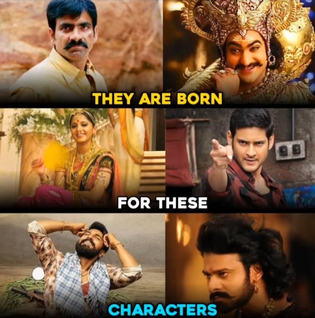 No one can replace these characters they are born for these characters 🔥🥵

#Prabhas‌ #MaheshBabu #ntr #ramcharan #RaviTeja #AnushkaShetty
