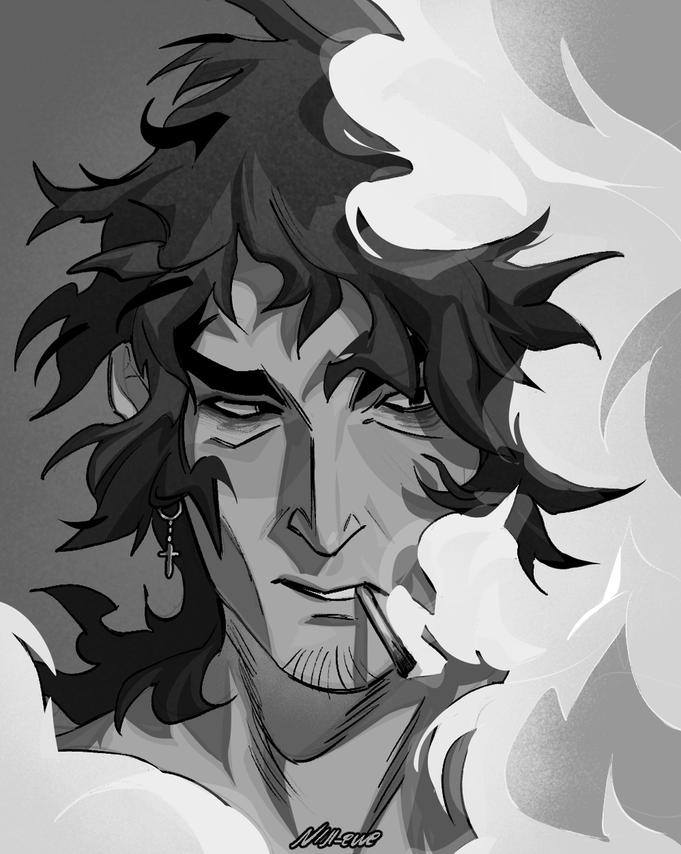 b/w commission Akirodet on #VGen #CommissionsArt #CLIPSTUDIOPAINT
