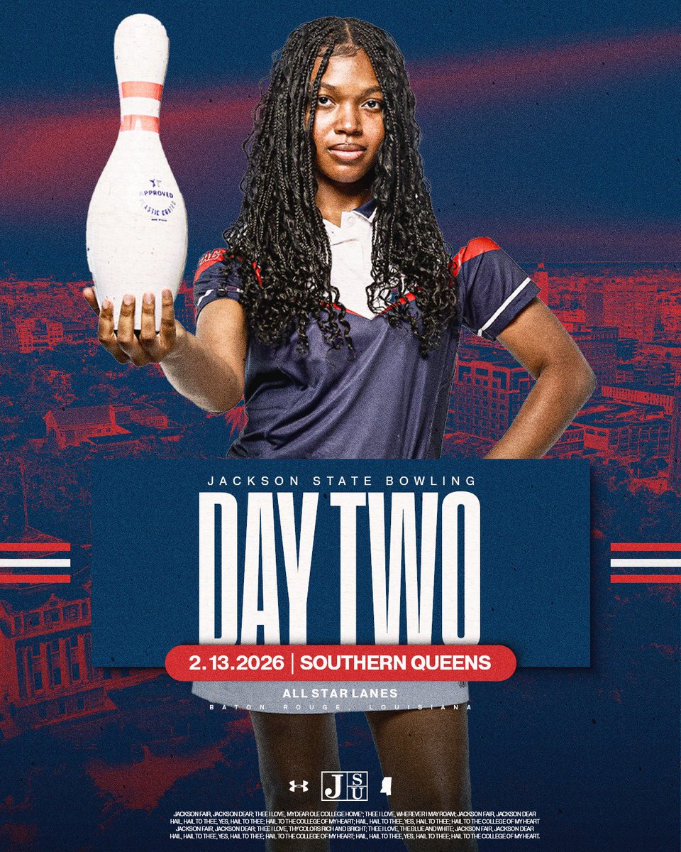 GoJSUTigers's tweet photo. 🎳SOUTHERN QUEENS DAY 2🎳
📍| Baton Rouge, La.
🎳| All Star Lanes
⏰| 10 a.m.
#TheeILove | #GoJSUTigersBOWL🐅 https://t.co/DgIepy2Cm3