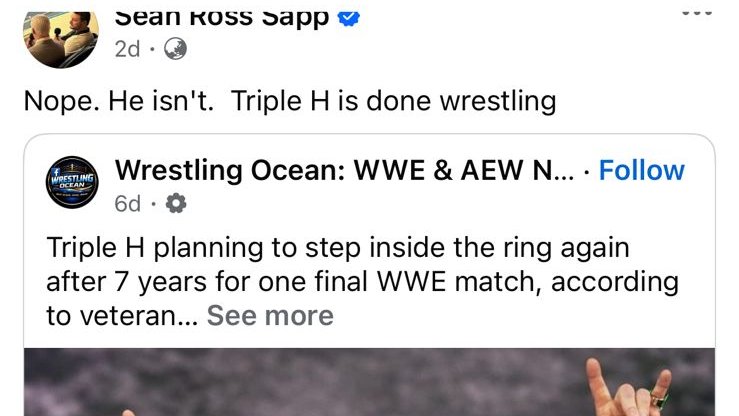 _romandis1's tweet photo. Who else thought HHH was coming out of retirement? https://t.co/K8hYRpzrQY