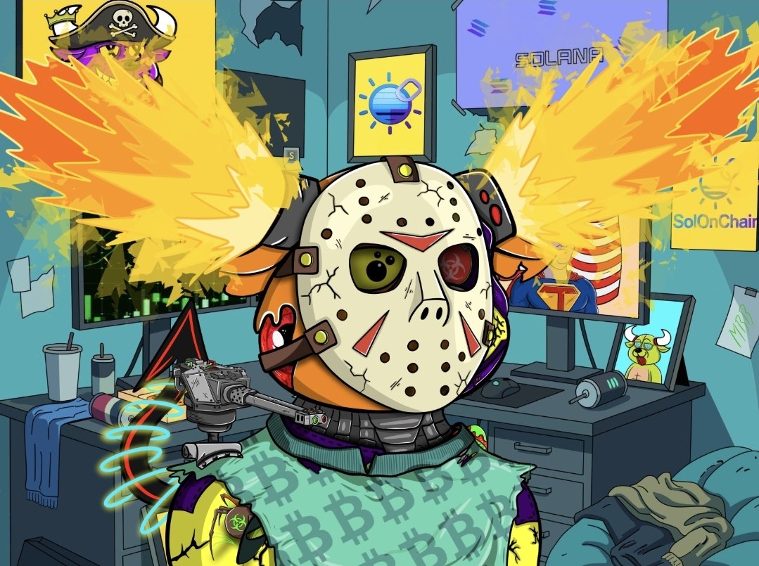 Wolfmeta_X's tweet image. MUTANT BULLBEAR 7-DAY GIVEAWAY! 🐂🐻🔥

One winner gets to choose their favorite Mutant BullBear from these 3 epic variants! (Wizard, Hockey Mask, Candy Mask shown below 👇)

To enter:
✅ Like + RT + Bookmark
✅ Follow @BullBearsX + @Wolfmeta_X
✅ Reply: "BULLBEARS"
✅ Tag 3