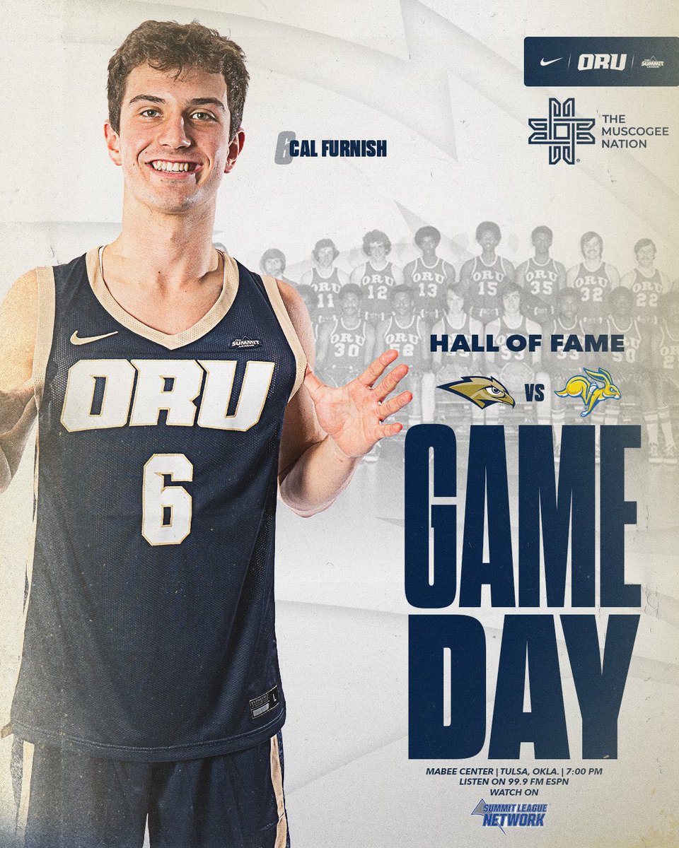 🔙 at home!

🖼️ Hall of Fame
🆚 SDSU
⏰ 7:00 PM 
🏟️ Mabee Center
📺 tinyurl.com/yxaywv5e
📊 tinyurl.com/w9kjjwmm
📻 99.9 FM ESPN

#ORUMBB | #GoldenStandard