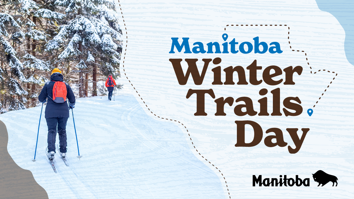 MBGov's tweet image. Happy #MBWinterTrailsDay! Whether you ski, snowshoe, snowmobile, bike or hike - Manitoba’s winter trails offer something for everyone. It’s a great time to get outside, #ExploreMB and celebrate winter! bit.ly/44EleL7 #ManitobaParks