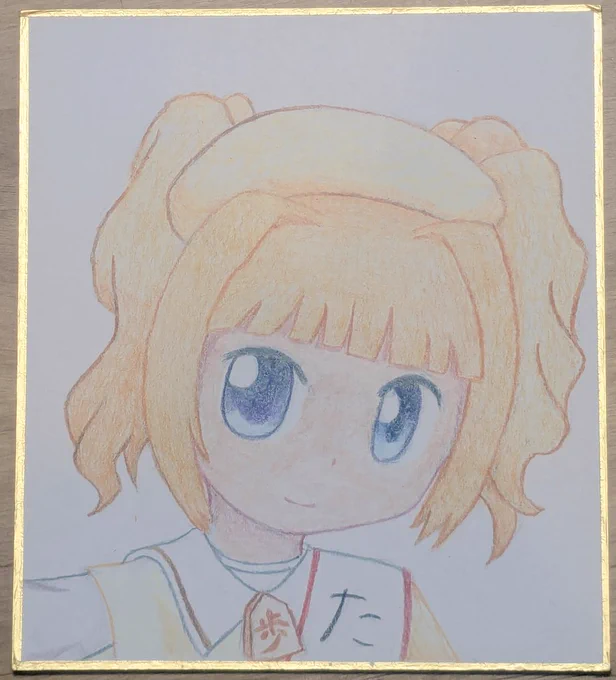 色紙に描いてみた。