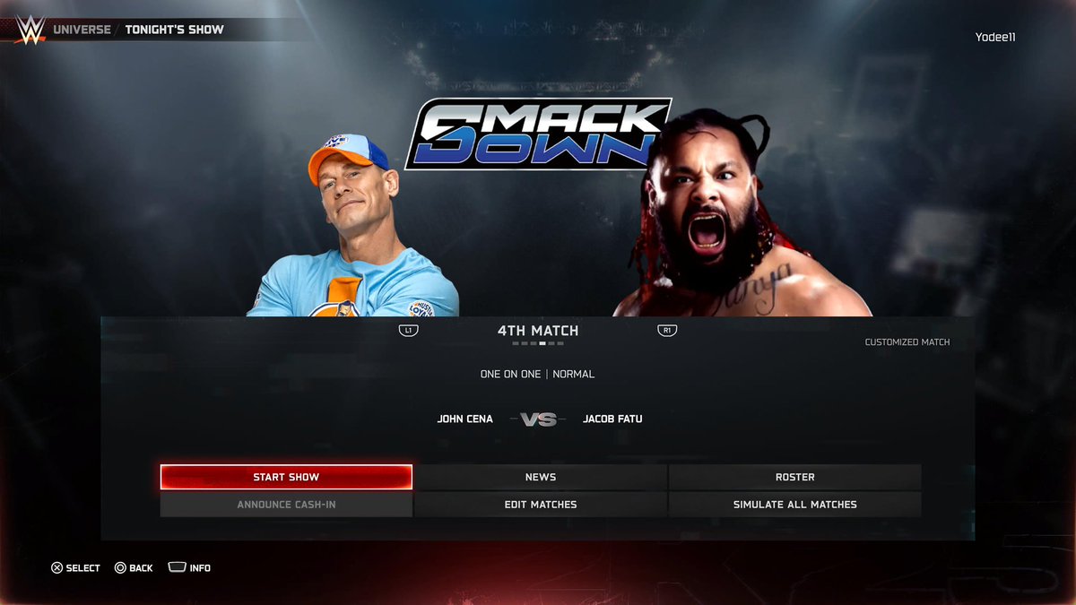 _yodee11's tweet image. #SmackDown

🔥🔥🔥🔥

Subscribe- #Yodee11 

Link 🔗 youtube.com/live/1O_myi3J0…

Feat 

-20 Man Battle Royale 

- #JohnCena / #JacobFatu 

- #TrishStratus &amp;amp; #Lita 
Vs 
#ThePureFusionCollective 

-#MightyMolly vs #IvyNile 

And More….