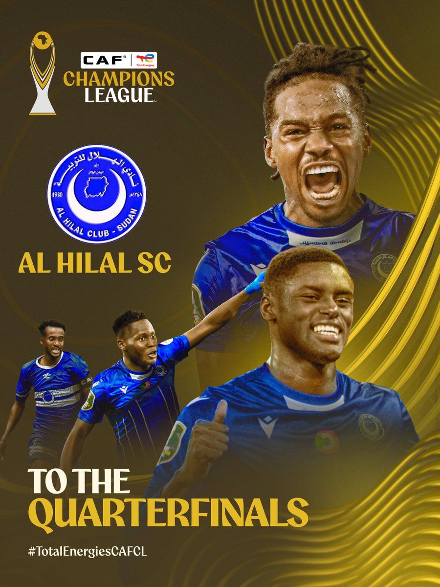 CAFCLCC's tweet photo. 4/8 ✅ 

Al Hilal SC make it back-to-back #TotalEnergiesCAFCL quarterfinals. 🇸🇩 https://t.co/i6bMSWX7RA