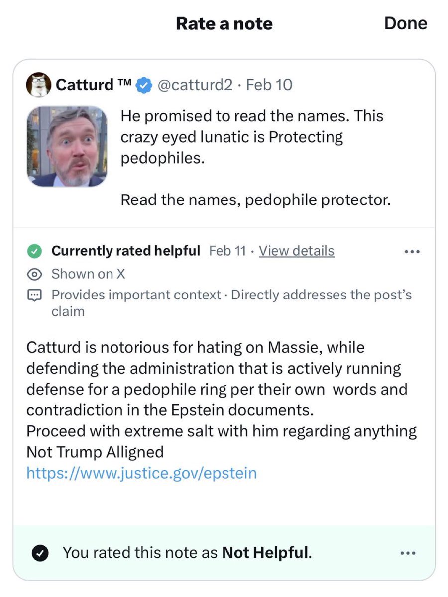 Someone has found a way to manipulate community notes through mass reports.

<a href="/nikitabier/">Nikita Bier</a> 

Opinions are not fact based they are trying to turn notes into snopes.