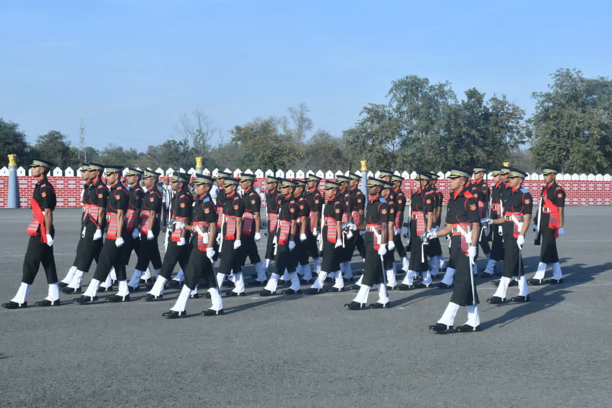 PROdefprayagraj's tweet photo. At the revered Drill Square of Officers Training Academy, Gaya, #OTAGaya hosted the Inter Company Drill Competition – Winter Term on 14 Feb 2026.
In a breathtaking display of precision, discipline, and flawless unison, #OfficerCadets marched with unwavering grit and grace. Drill—the very foundation of military bearing, cohesion, and discipline—came vibrantly alive.
Basantar Company proudly lifted the coveted Drill Competition Trophy!
#Drill #MilitaryDiscipline #ForgingLeaders #OTAGaya #ARTRAC #DrillCom
@adgpi
@SpokespersonMoD