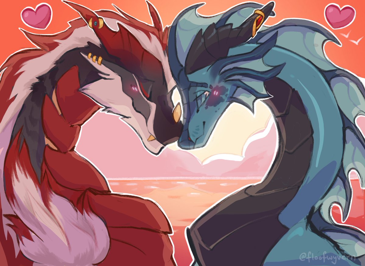 floofwyvern's tweet image. So many dragons in love today! Happy Valentine’s Day! ^^

(This is a thread of all of the YCHs I have been working on!)

(1/3+)