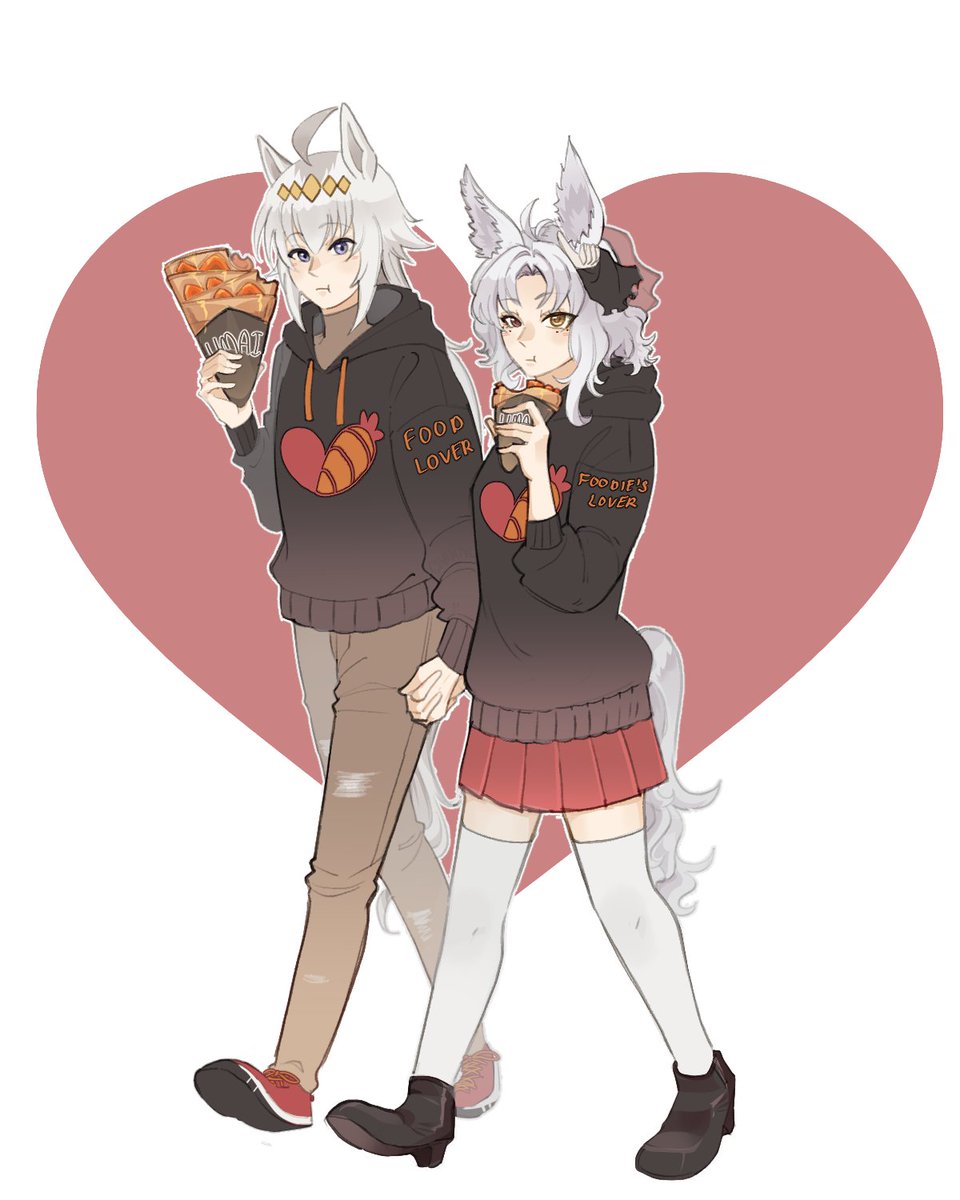 Chantyl__'s tweet photo. Happy Valentines day ♥️♥️
#umamusume #cinderellagray #folkqueen #oguricap #fanart https://t.co/upisoAkFXZ