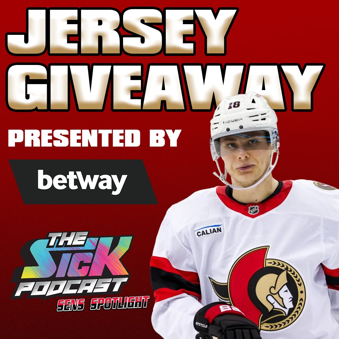 🚨TIM STUTZLE JERSEY GIVEAWAY🚨

 We are giving away an official Tim Stutzle jersey in partnership with Betway!

TO ENTER: 

1. Follow <a href="/sickpodsens/">The Sick Podcast - Sens Spotlight</a> and <a href="/betwaycanada/">betway</a>
2. Retweet this post
3. Comment SICK

Winner will be announced on February 19 2026.

#thesickpodcast