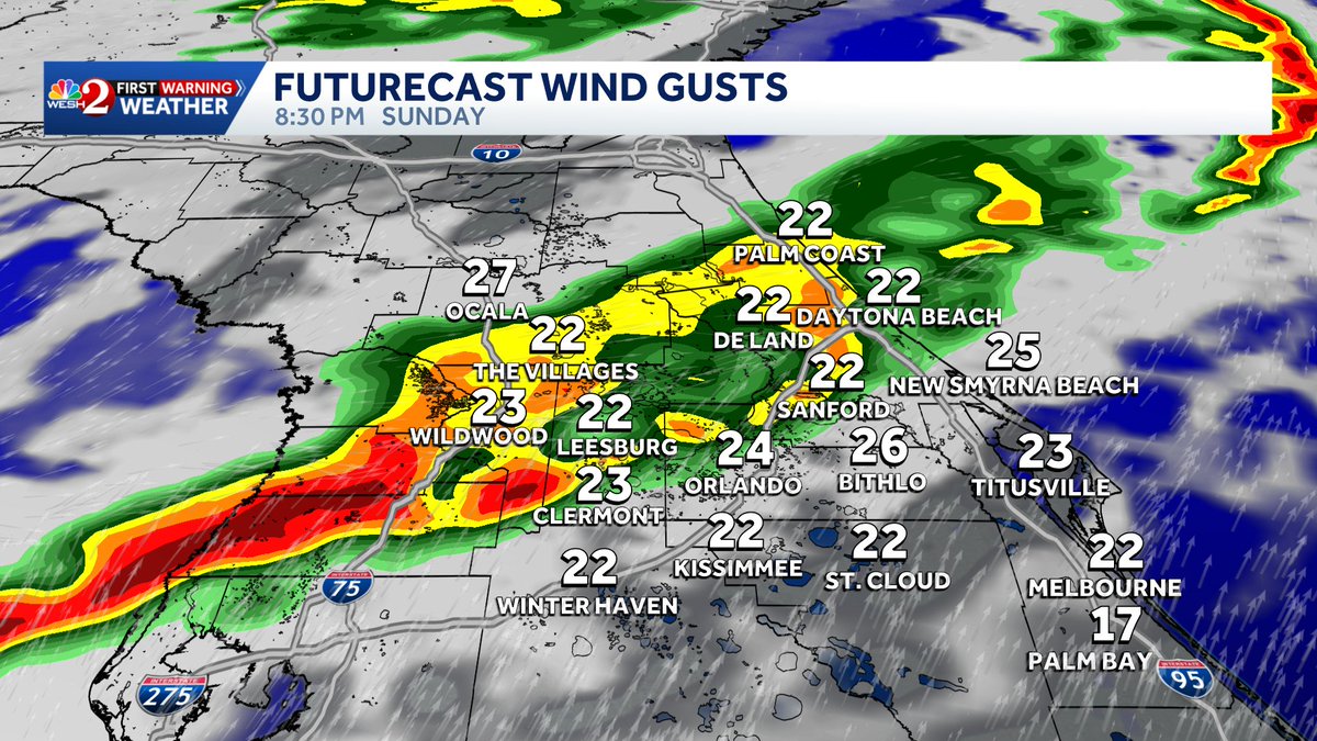 TMainolfiWESH's tweet image. Here's the updated look at our high resolution short range computer models that have showers and storms arriving @DAYTONA between 6-8 pm Sunday evening...that's contiued really good agreement folks! It's going to be close for the #Daytona500. #Storms #racing #Nascar #florida