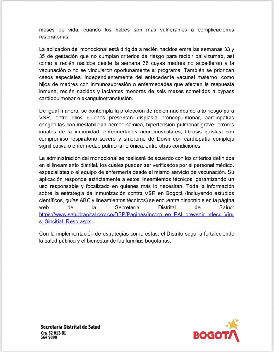 Secretaría Distrital de Salud tweet media