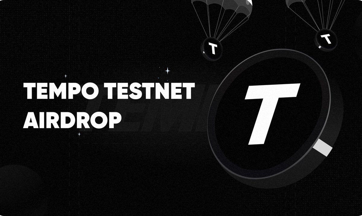 Tempo - Airdrop Guide 🪂

📊 raised: $500M

You can position for free on <a href="/tempo/">Tempo</a> by following this guide and get 10+ different Txs:

    ➖Get Test tokens: docs.tempo.xyz/quickstart/fau…
    ➖Deploy 5 contracts in one-click: watchoor.xyz/deploy?chain=t…
   ➖Create NFT collection on Tempo: