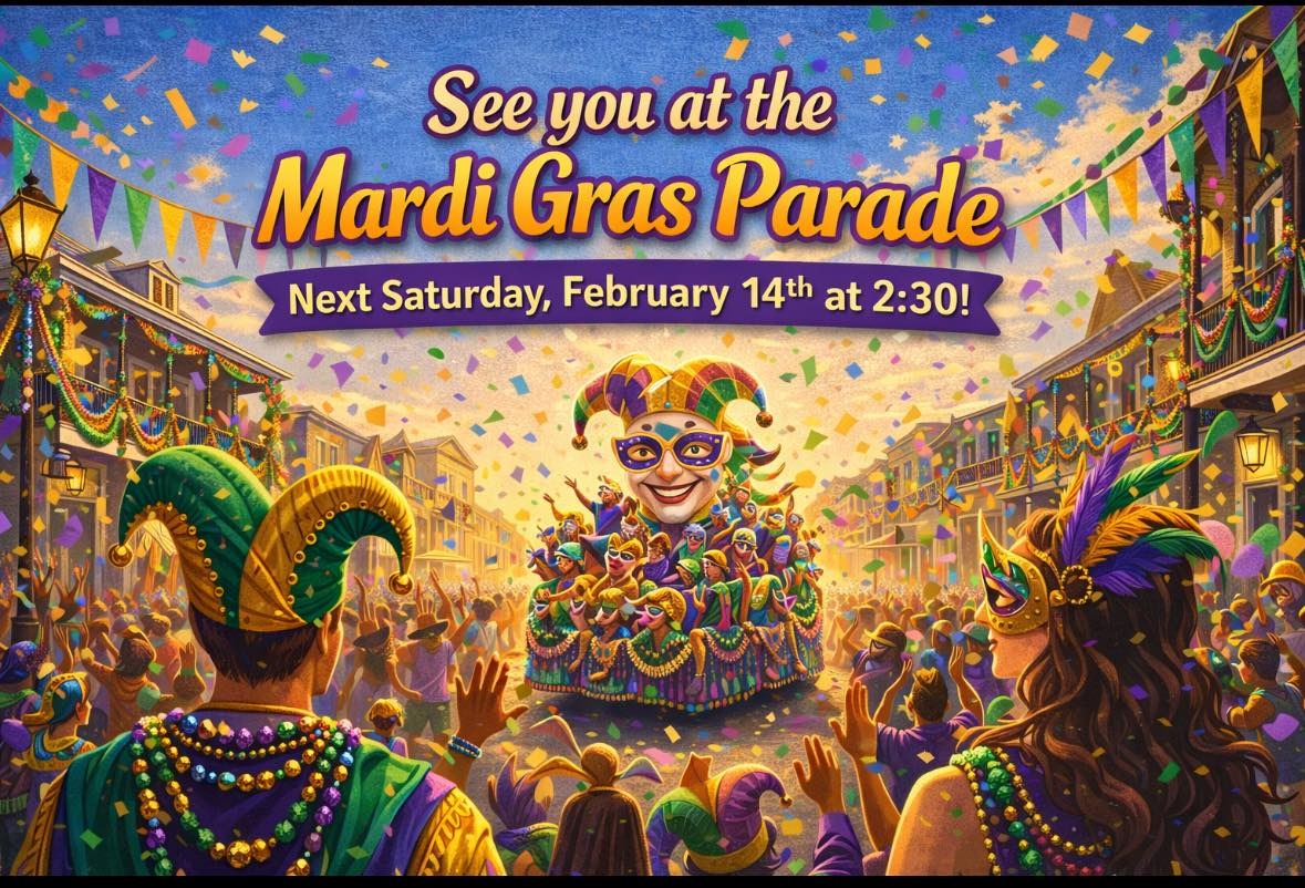 TODAY at 2:30 - get all the details at @mardigrashuntsville