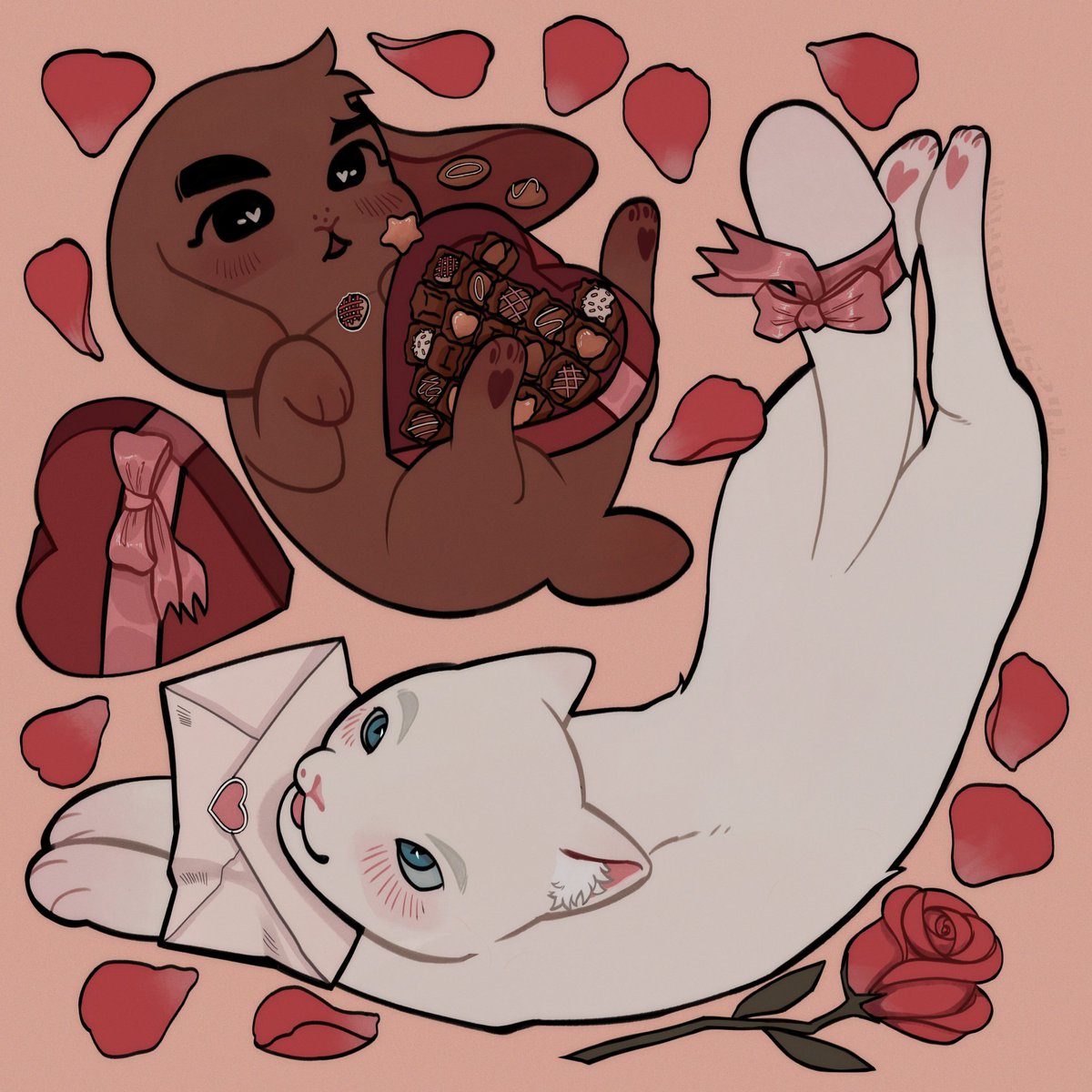 Happy Valentine’s Day! Maxigato and Checonejo.
