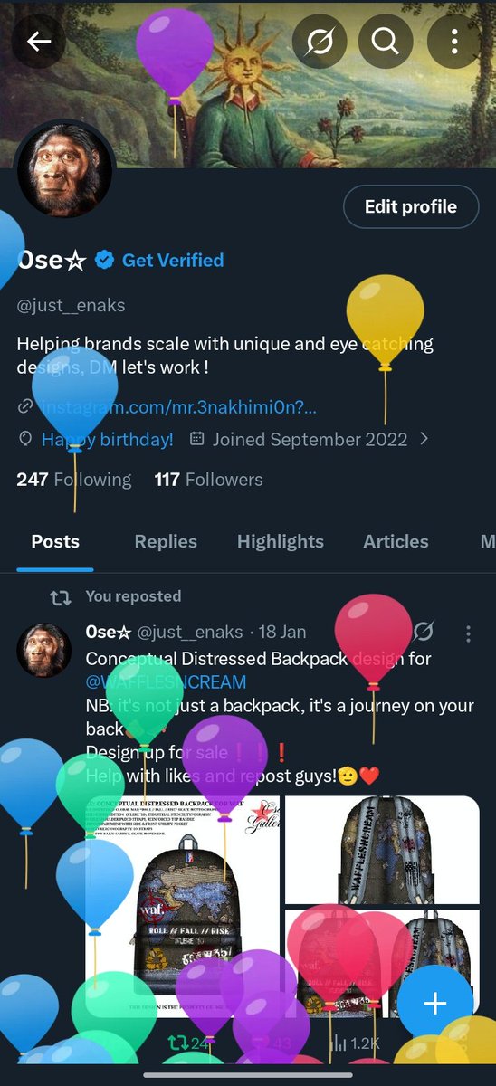 X gave balloons😝❤️