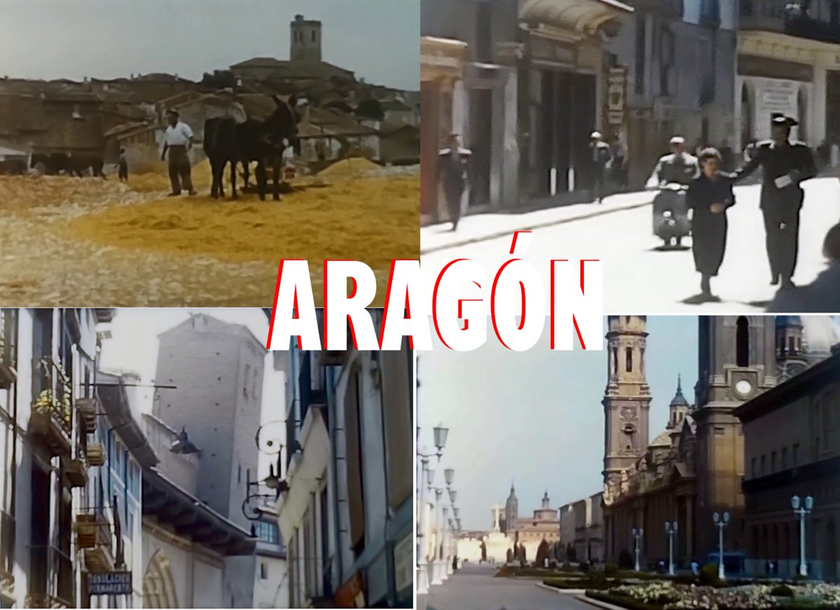 SPTimeMachine's tweet photo. ⚡ VIDEO Nuevo 🚨
👉🏻 https://t.co/smCn5FKQKJ
📽️ Años 50: Postales desde ARAGÓN 🎞️
🙏🏻  Si te gusta, por favor 🔄 COMPÁRTELO 📢

Ventanas al pasado - la España cotidiana del ayer
Windows to the past - everyday Spain of yesteryear https://t.co/Oxeq1YSxcG
