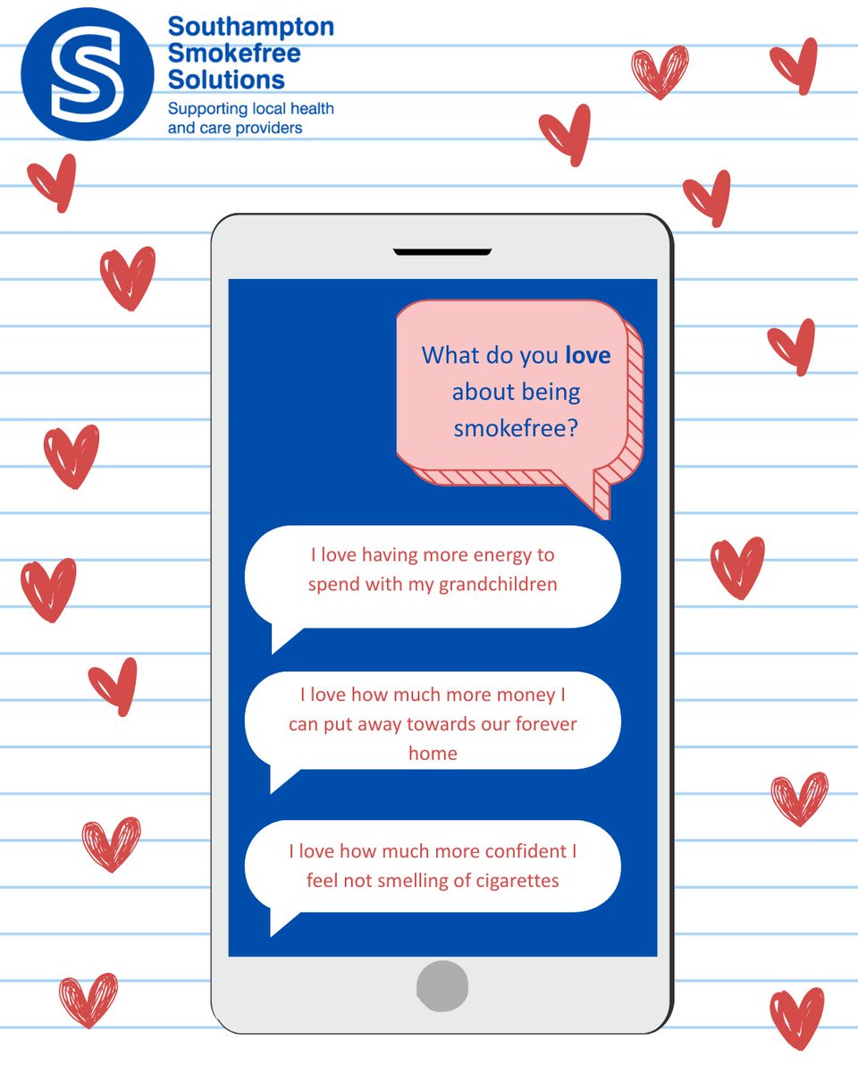 What do you love about being smokefree?

#Southampton #Smokefree #Valentinesday #Valentines #SouthamptonSmokefreeSolutions #BetterHealth #Quit #Free