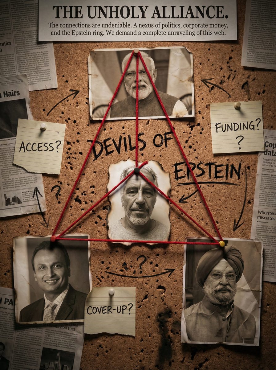 हारदीप सिंह पुरी कहते हैं कि उनका एपस्टीन से “बस एक-दो ईमेल और तीन-चार मुलाकातें” ही हुईं।

लेकिन सामने आए संदेश कुछ और कहानी कहते दिखते हैं।
अगर सब सामान्य था, तो फिर इतने सवाल क्यों उठ रहे हैं?
देश को पारदर्शिता और स्पष्ट जवाब चाहिए।

#DevilsOfEpsteins