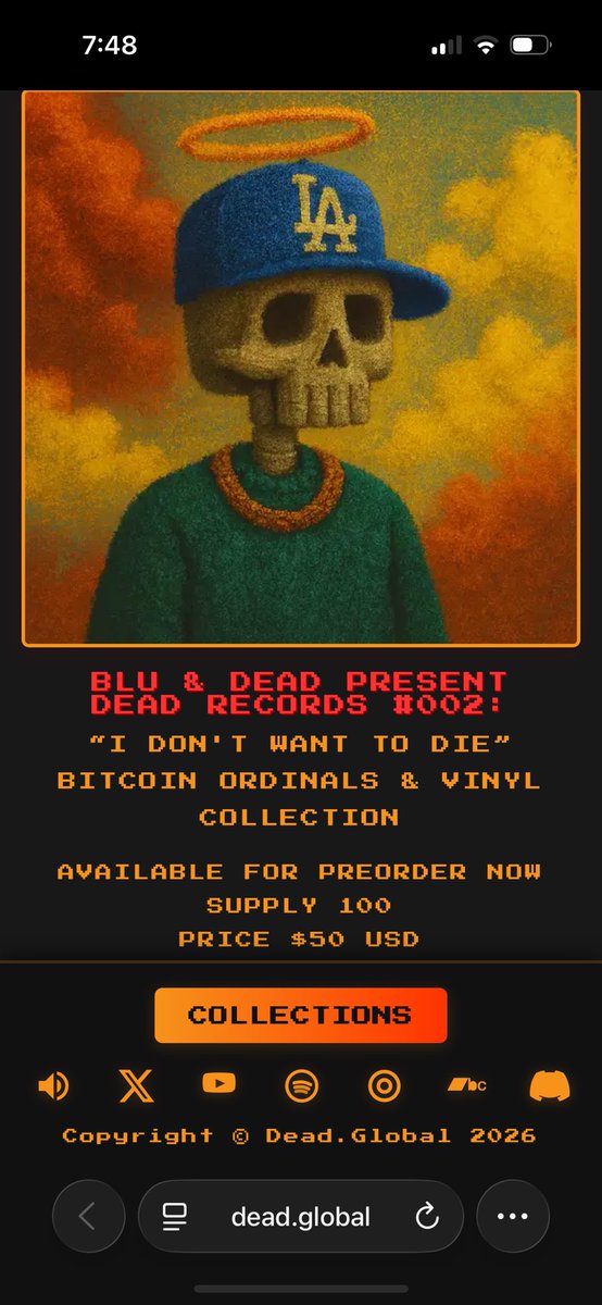 VINYL PRE ORDERS UP NOW FOR 
“I DONT WANT TO DIE” EP
By <a href="/DeadOrdinals/">DEAD</a> &amp; <a href="/HerFavColor/">Blu</a> 

preorder.dead.global