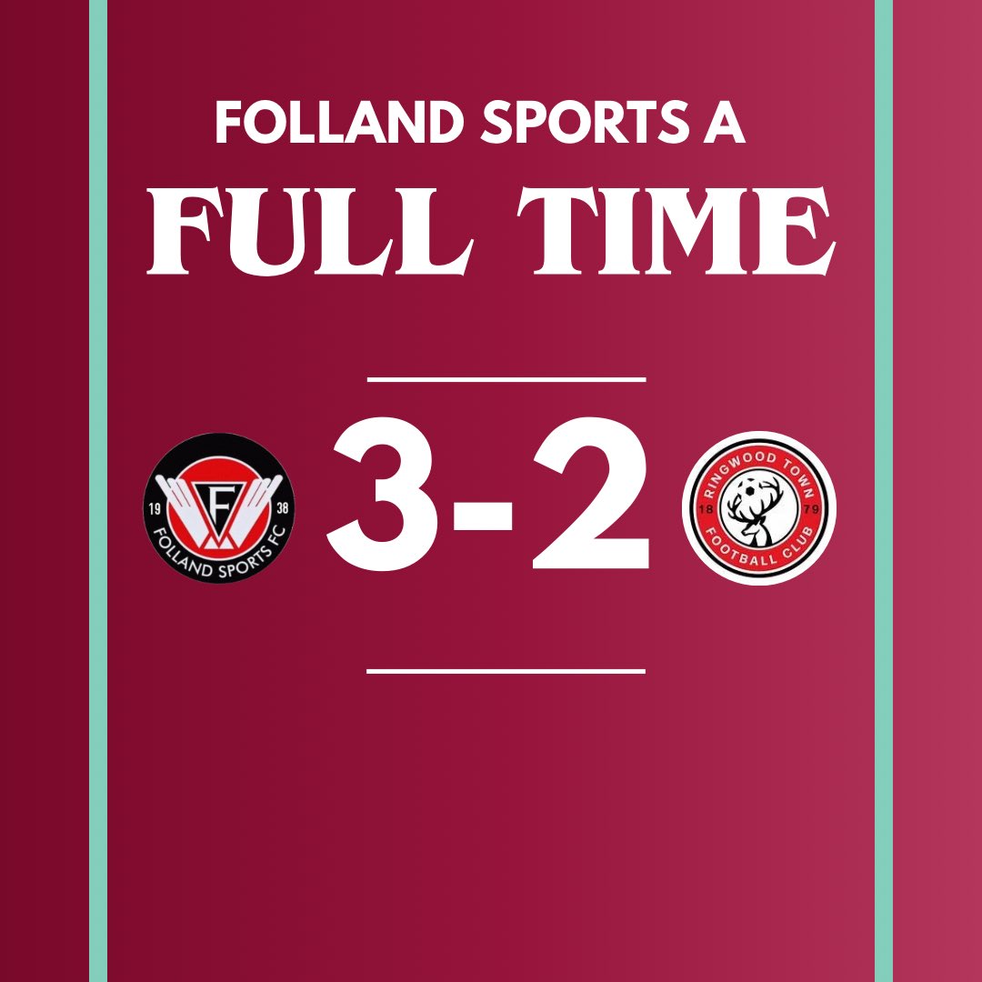 FULL TIME SCORE 

Folland sports A 3-2 Ringwood 

A strong second half performance from Follands 

Semi final here we come ✈️✈️✈️