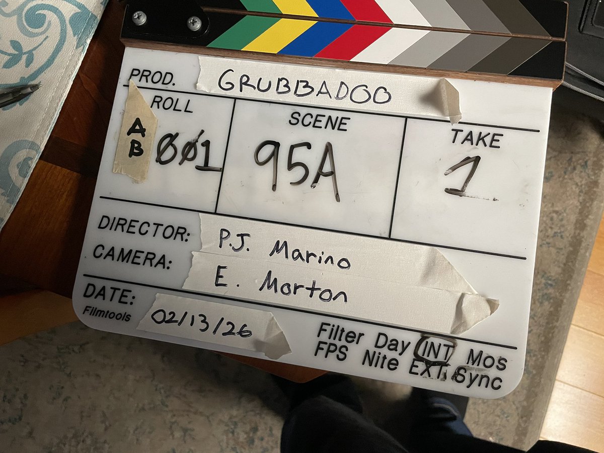 pjmarino1's tweet image. So fitting to get Day 1 in the books on Friday the 13th. Take your shot, kids. #HorrorMovies #setlife #writerslife