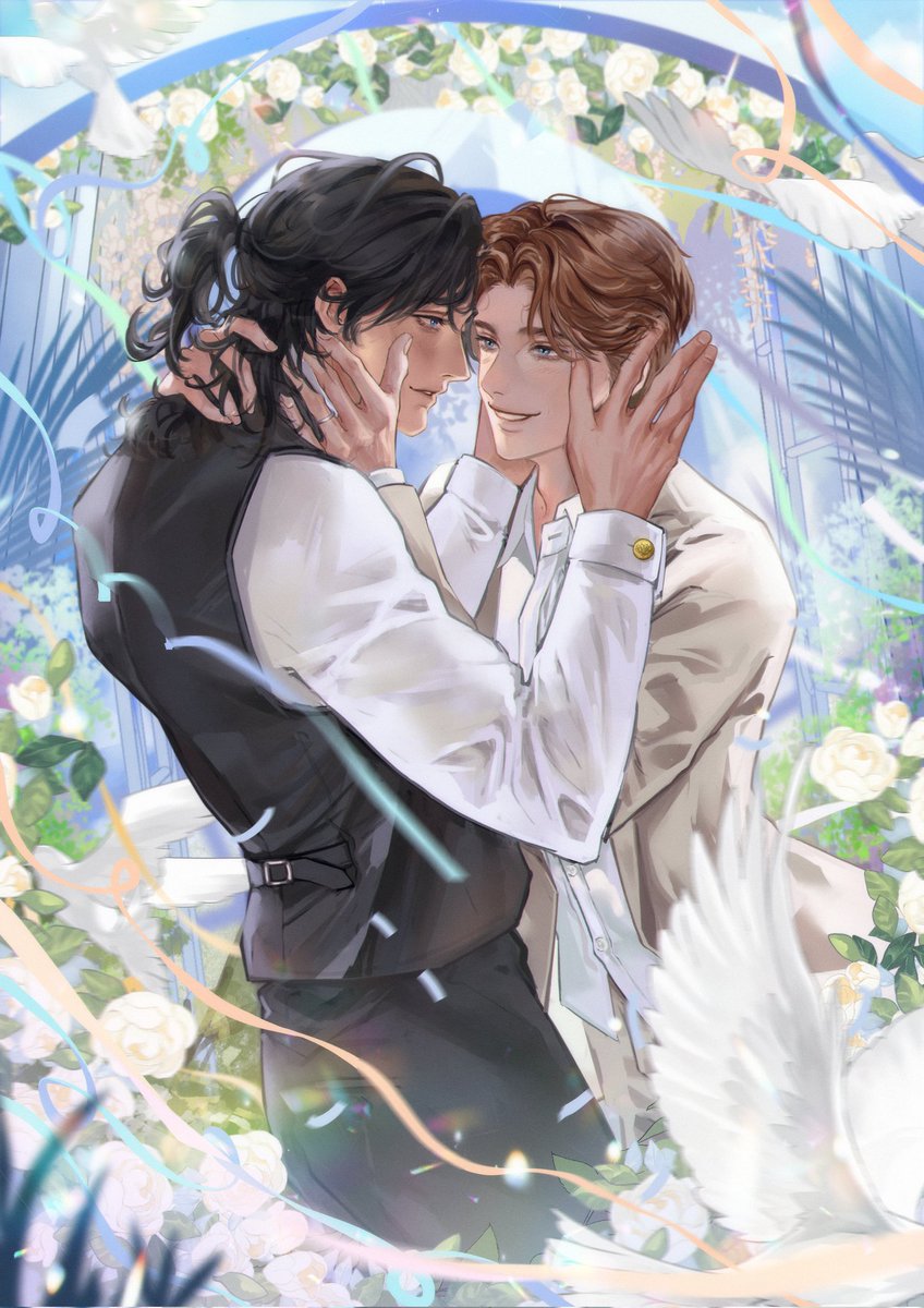A few days ago you told me you'd love me until the end of my days, and I nearly kidnapped you from the ceremony just to keep you all to myself.

nikobran wedding pt. 2