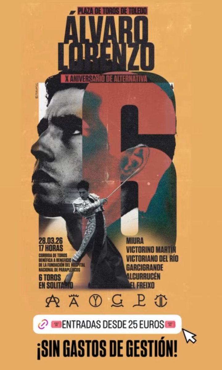 ❗️❗️Toledo 28 de Marzo 6Toros6 
a Beneficio del Hospital de Parapléjicos ❗️❗️