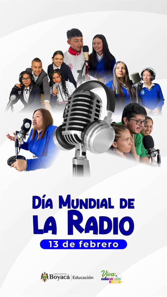 Las emisoras escolares online suenan y siguen sonando en el 2026. 📻🗣️😄

La <a href="/SecEducacionBoy/">Secretaría de Educación de Boyacá</a> destacó el trabajo que las comunidades educativas realizan en el #DiaMundialDeLaRadio

Más información en el siguiente enlace:  acortar.link/WRfORL