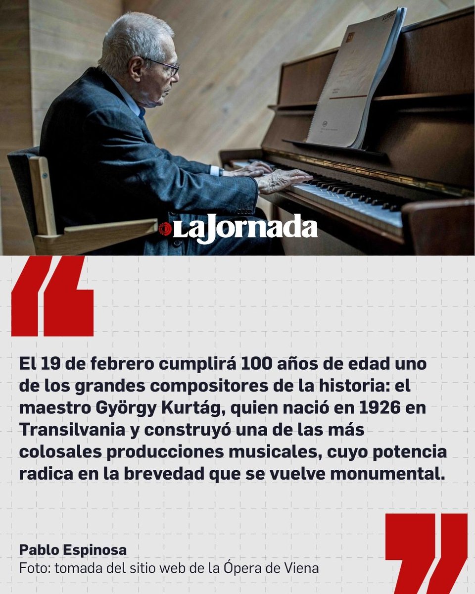 #Disquero, columna de <a href="/PabloEspinosaB/">Pablo Espinosa</a>

György Kurtág, la belleza del instante | Una de las bondades de la música de György Kurtág es su inmenso amor por la literatura. Aprendió muchos idiomas para deleitarse con las obras originales. Estudió ruso para leer a Dostoievsky. En esa