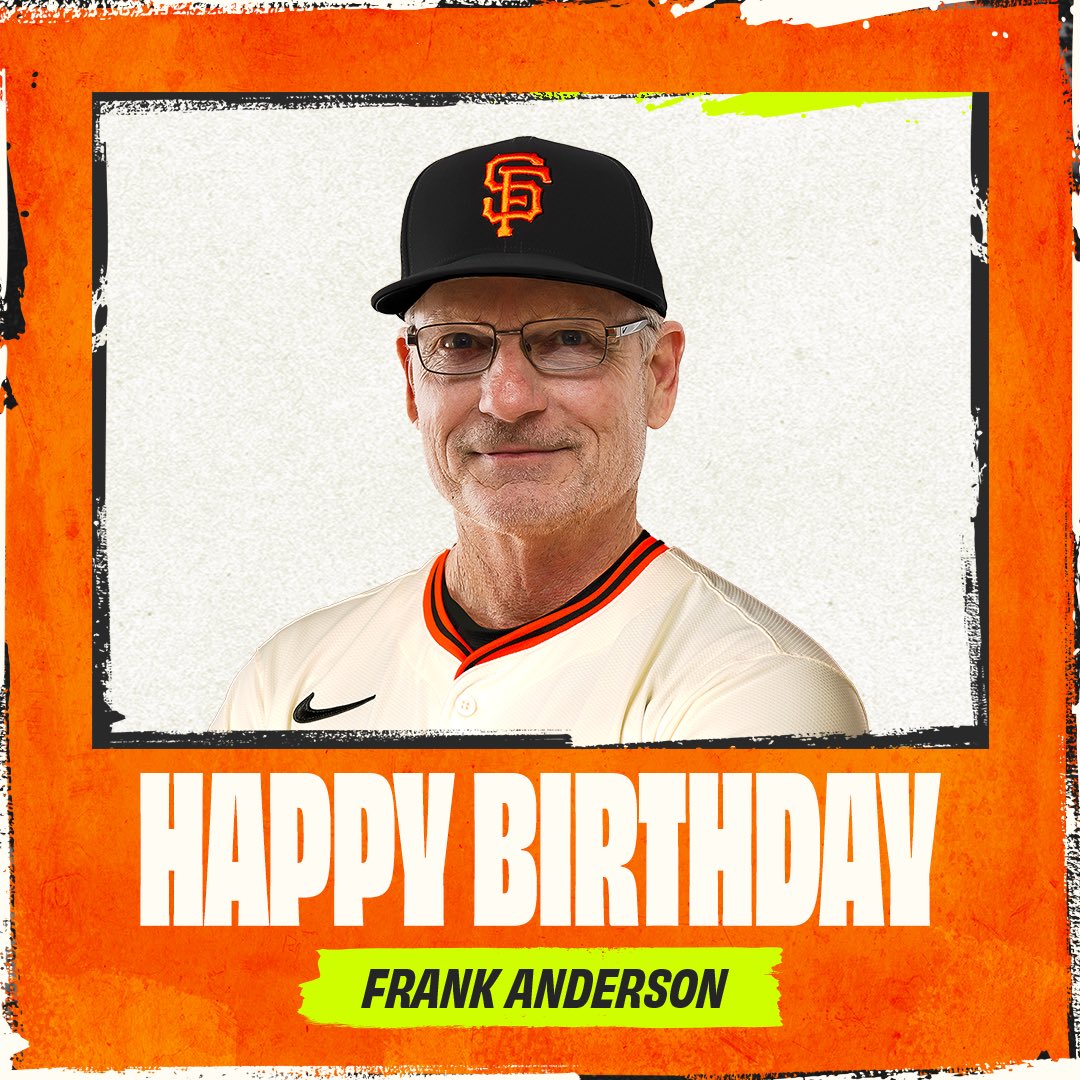 Happy birthday to our new Director of Major League Pitching, Frank Anderson!